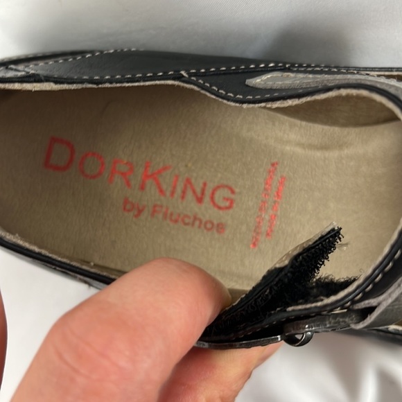 Fluchos Dorking Elegant Black & Gray Mary Janes Women's Heels Shoes Size 7 - Picture 5 of 9